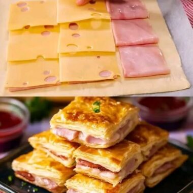Air Fryer Ham and Cheese Puff Pastry