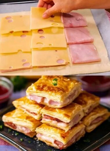 Air Fryer Ham and Cheese Puff Pastry