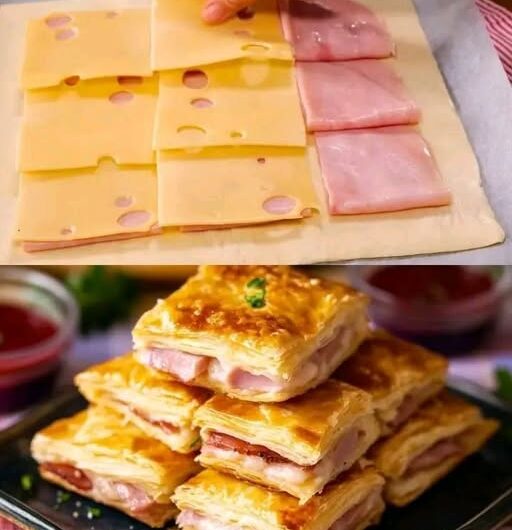 Air Fryer Ham and Cheese Puff Pastry